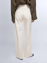 High-waist palazzo jeans