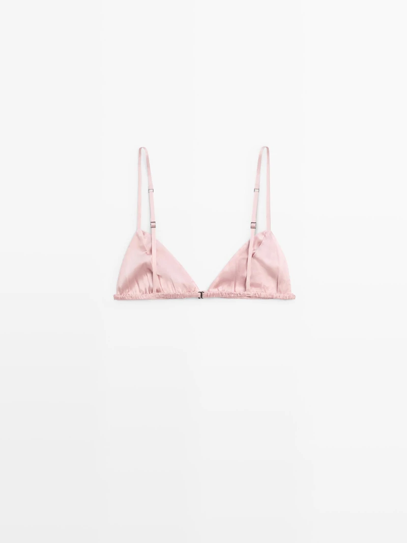 Silk triangle top