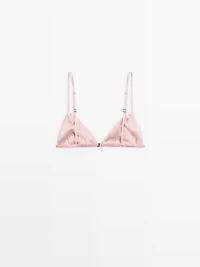 Silk triangle top