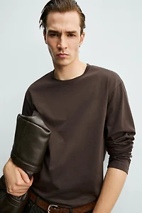 MERCERIZED LONG SLEEVE T-SHIRT