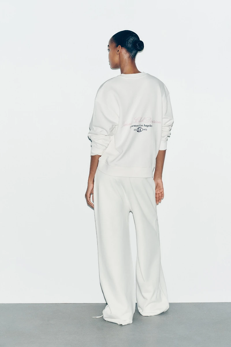 COTTON TEXT PANTS