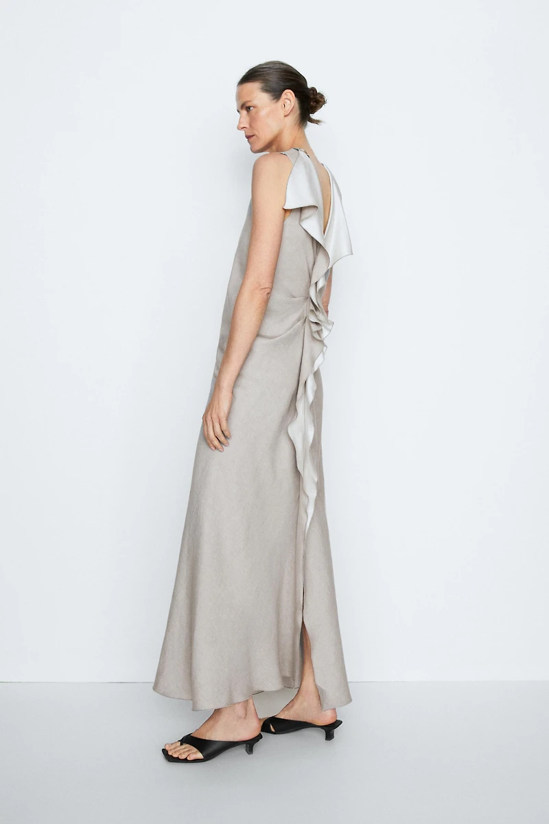 Flowing dress with ruffle detail - STUDIO