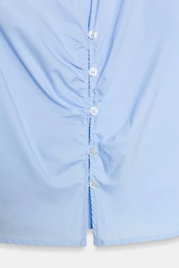 RUCHED FITTED SHIRT