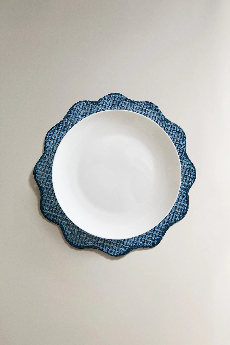 YELLOW FLORAL PAPER PLACEMAT
