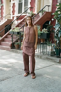 PANTALON TAILLE À REVERS