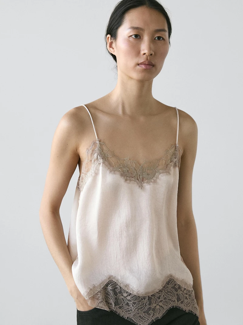 Creased-effect top