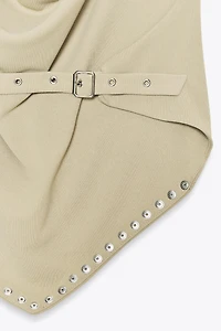 TOP HALTER CLOUTÉ