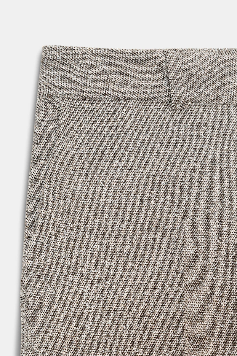 RUSTIC TEXTURED STRAIGHT LEG PANTS