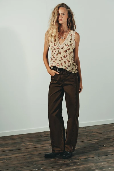 TRF MID-RISE BAGGY BALLOON JEANS