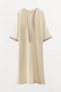 LIMITED EDITION CONTRAST LINEN KAFTAN