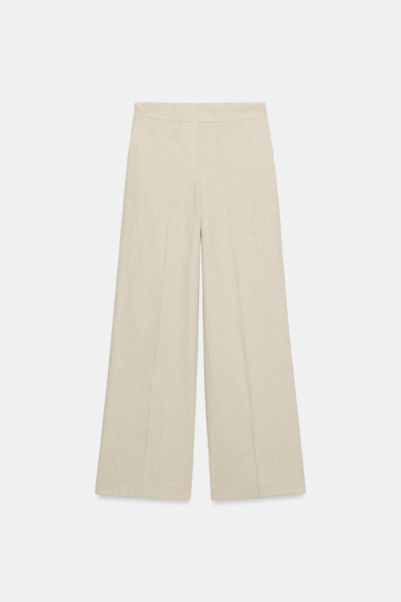 LINEN STRAIGHT LEG PANTS