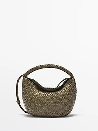 Mini sac tressé cuir nappa