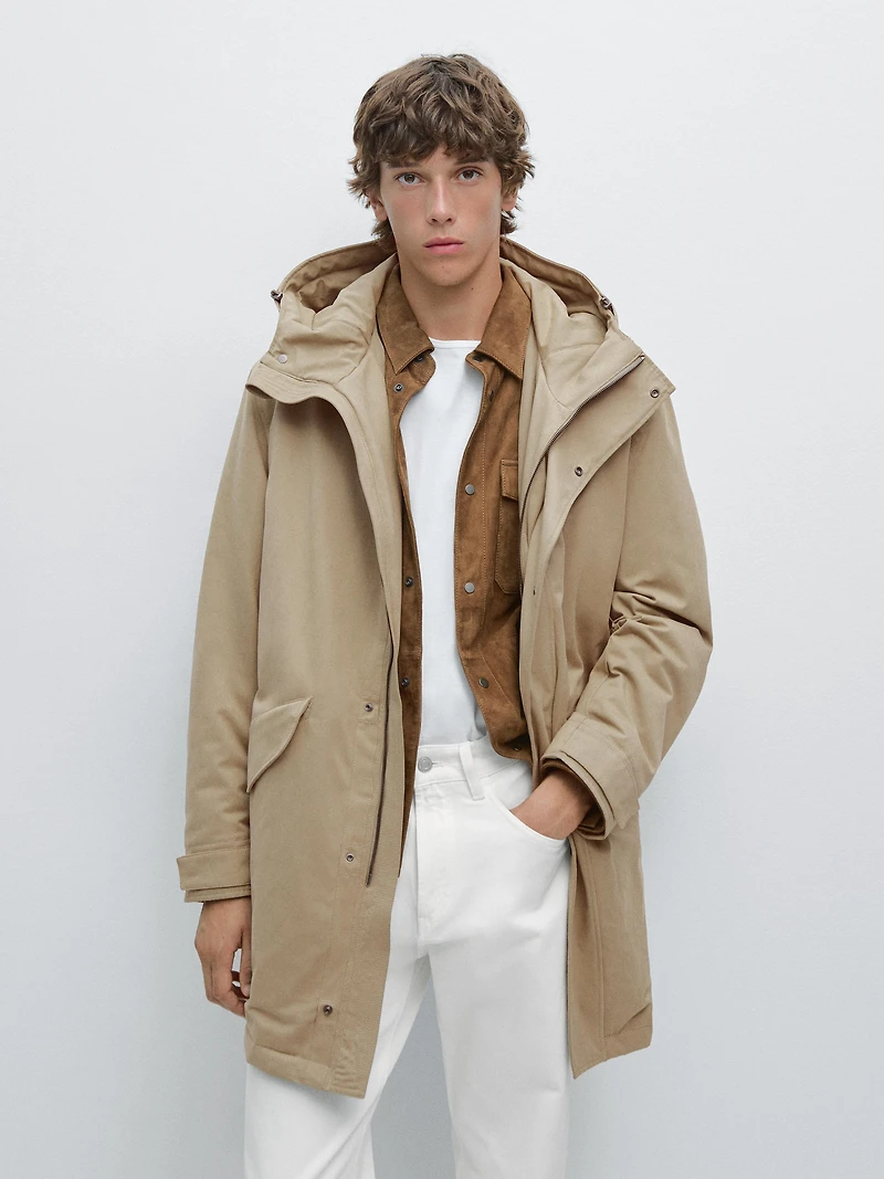 Parka tissu déperlant toucher pêche