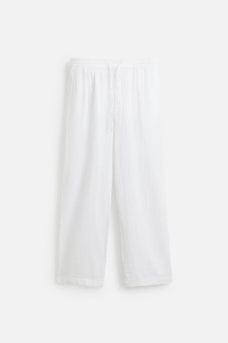 CRINKLED EFFECT PANTS