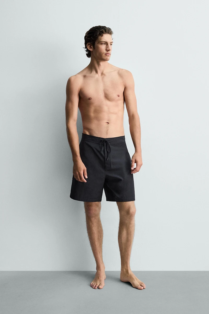 MAILLOT DE BAIN LONG À CORDON