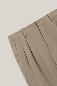 Linen trousers with double darts - LIMITED EDITION