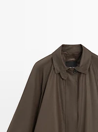Long parka with pocket details