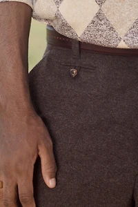 LIMITED EDITION CHAIN WOOL WIDE FIT PANTS