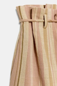 STRIPED BELTED SHORTS ZW COLLECTION