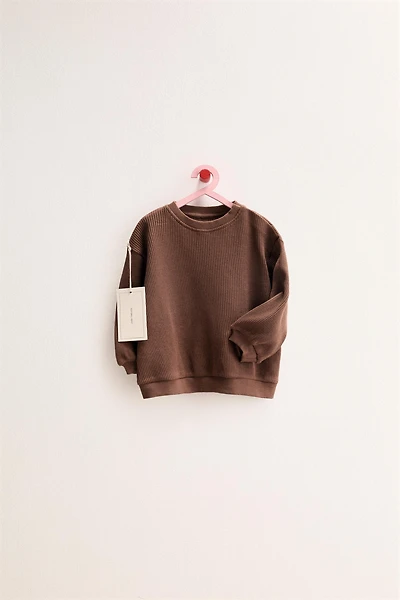 ZARA TIMELESS - WAFFLE WEAVE SWEATSHIRT