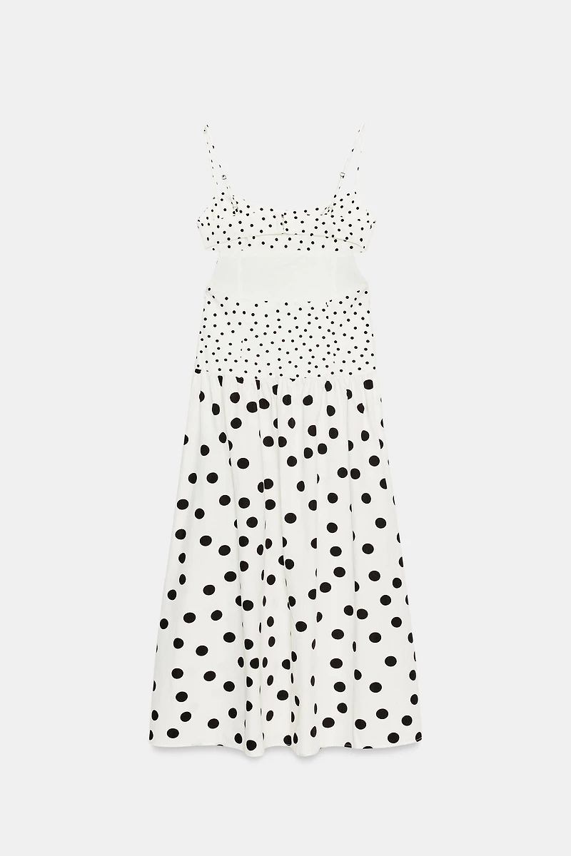 POLKA DOT STRAPPY MIDI DRESS