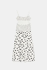 POLKA DOT STRAPPY MIDI DRESS