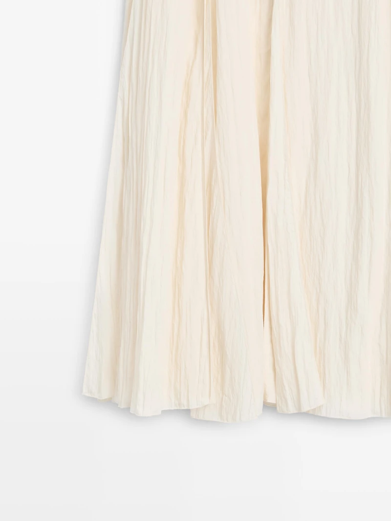 Midi skirt with sash belt detail