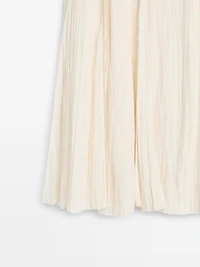 Midi skirt with sash belt detail