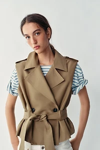 BELTED DOUBLE BREASTED VEST