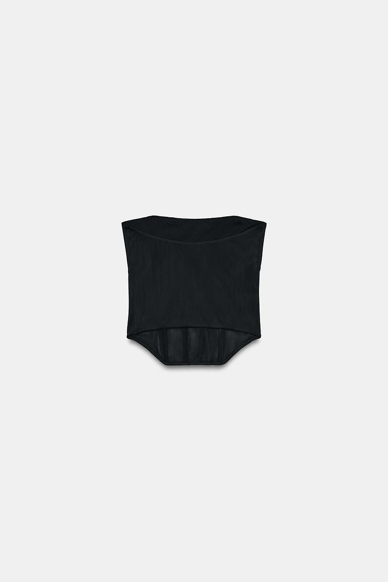 DRAPED TULLE CORSET