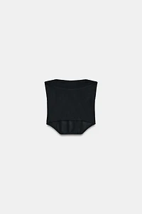 DRAPED TULLE CORSET