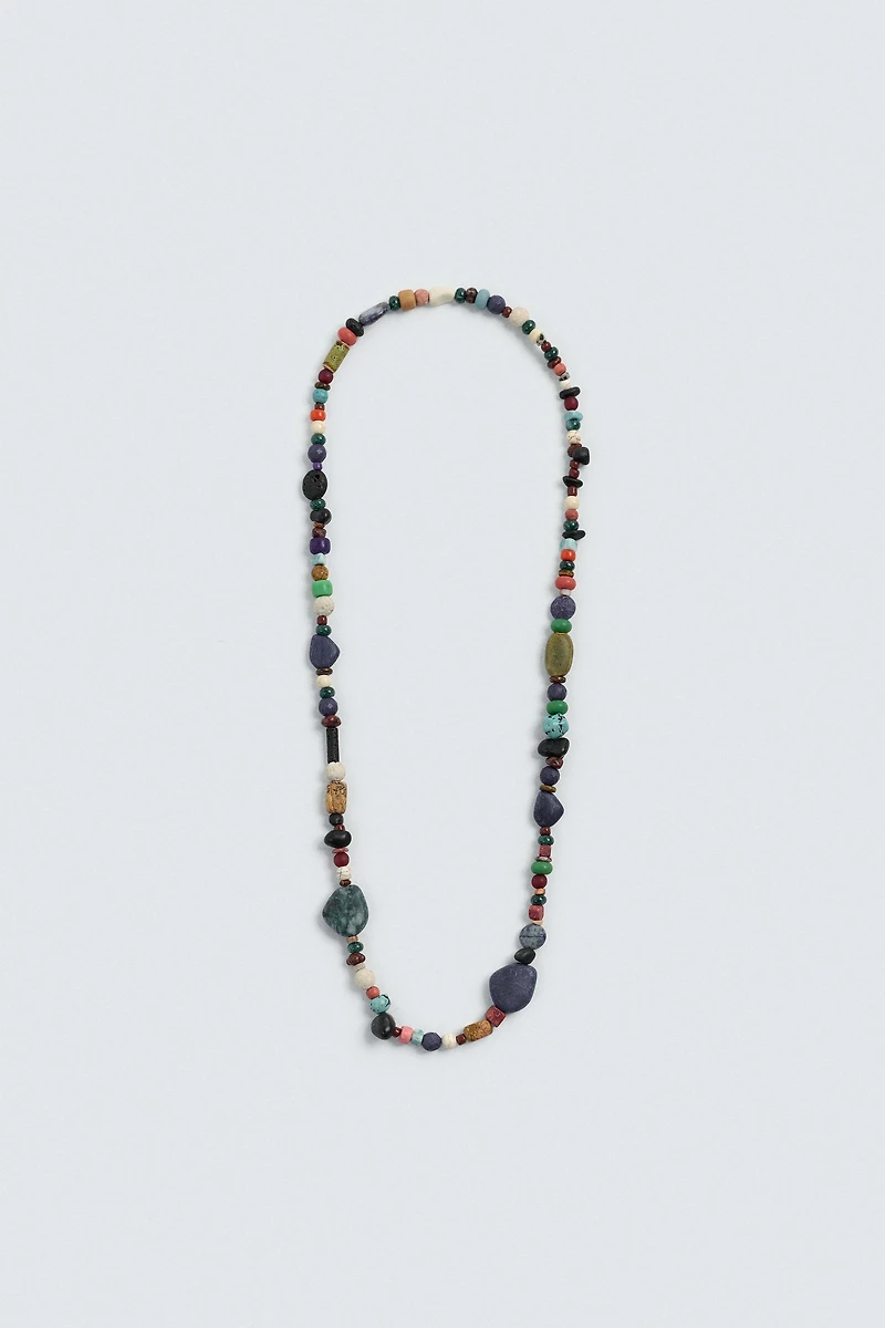 BEADED STONE NECKLACE AARON LEVINE X ZARA