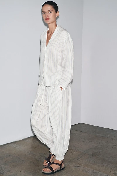 ZW COLLECTION STRIPED BALLOON PANTS
