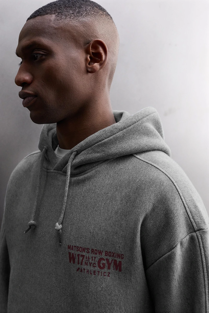 TEXT PRINTED HOODIE