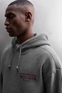 TEXT PRINTED HOODIE