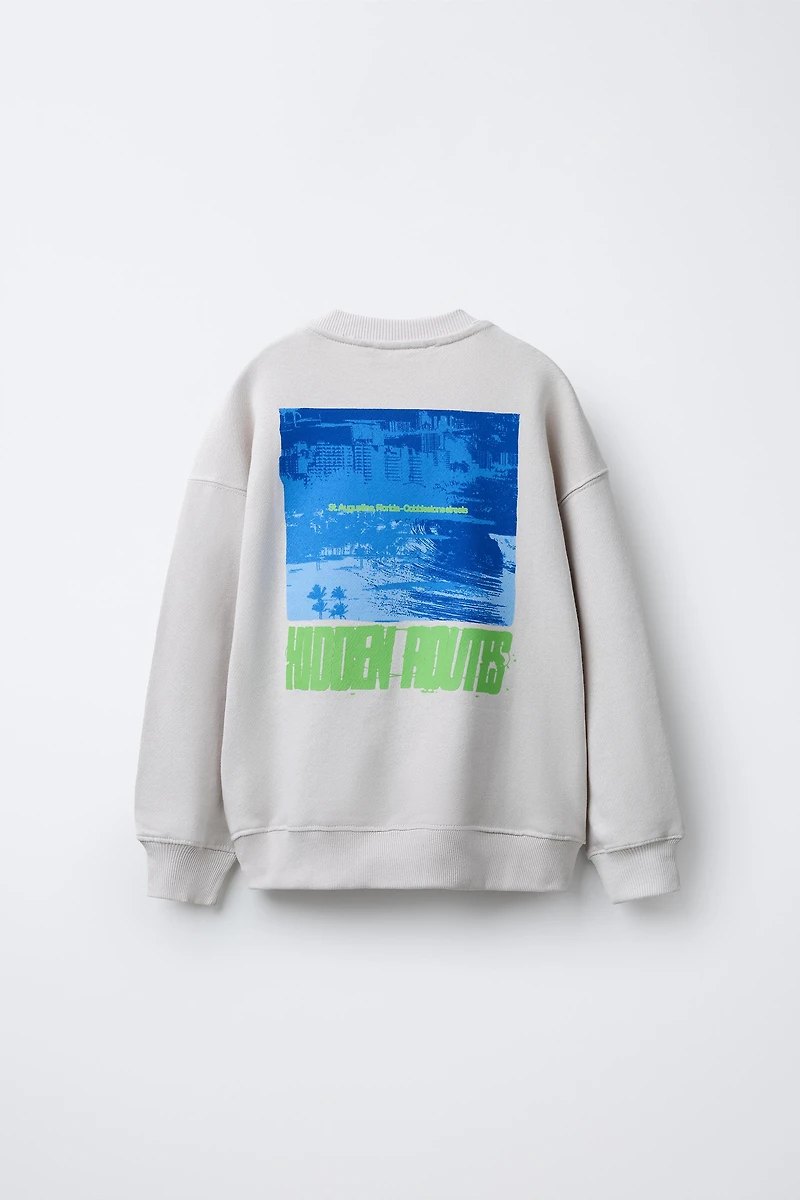 PRINTED SWEATSHIRT WITH LABEL