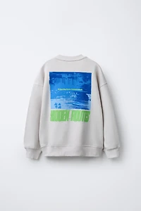 PRINTED SWEATSHIRT WITH LABEL