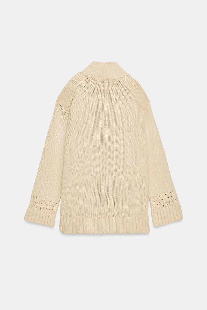 GILET KIMONO CROISÉ EN MAILLE