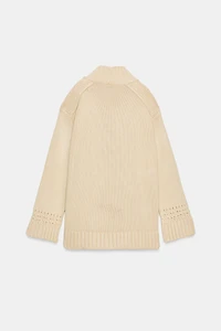 GILET KIMONO CROISÉ EN MAILLE