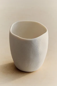 TEXTURED CERAMIC TOOTHBRUSH TUMBLER