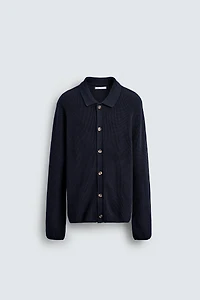 RIBBED CARDIGAN