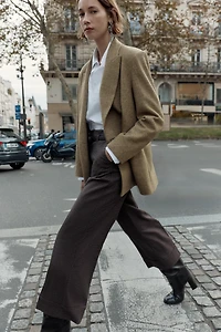 HOUNDSTOOTH BELTED PANTS