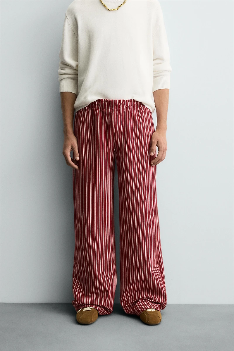 STRIPED RELAXED FIT PANTS