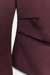 INTERLOCK LONG SLEEVE TOP