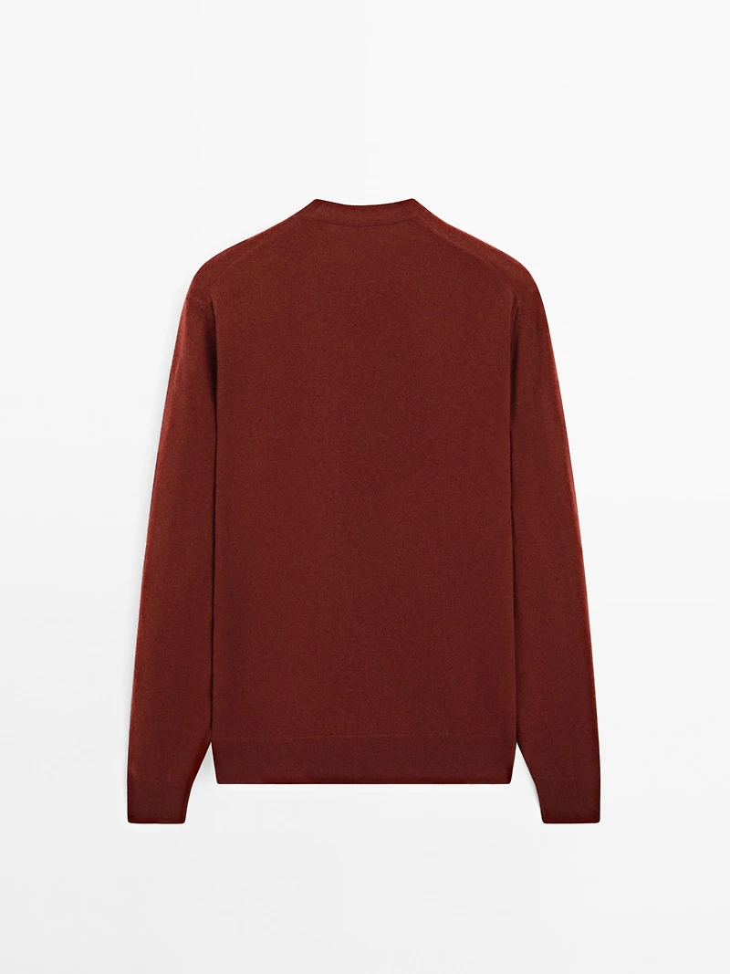Pull col rond en laine mélangée