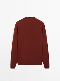 Pull col rond en laine mélangée