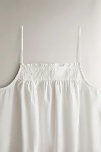 GATHERED COTTON NIGHTGOWN