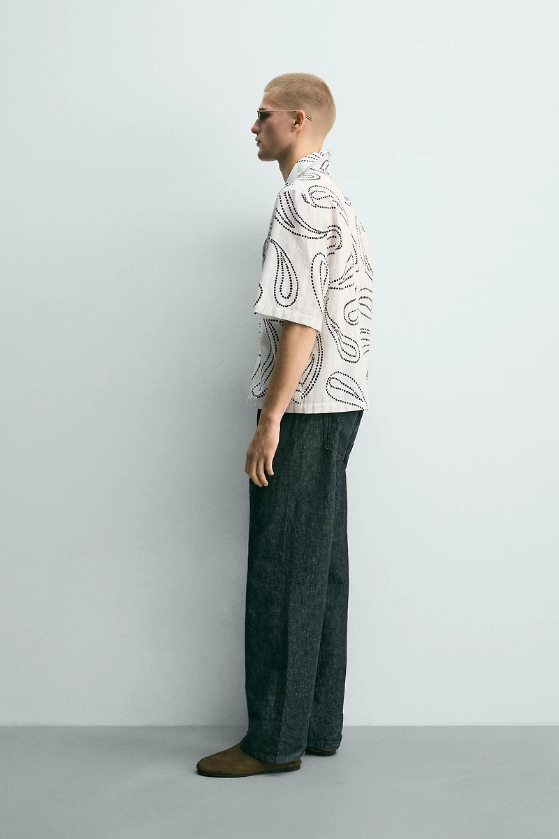 CHEMISE JACQUARD À IMPRIMÉ CACHEMIRE