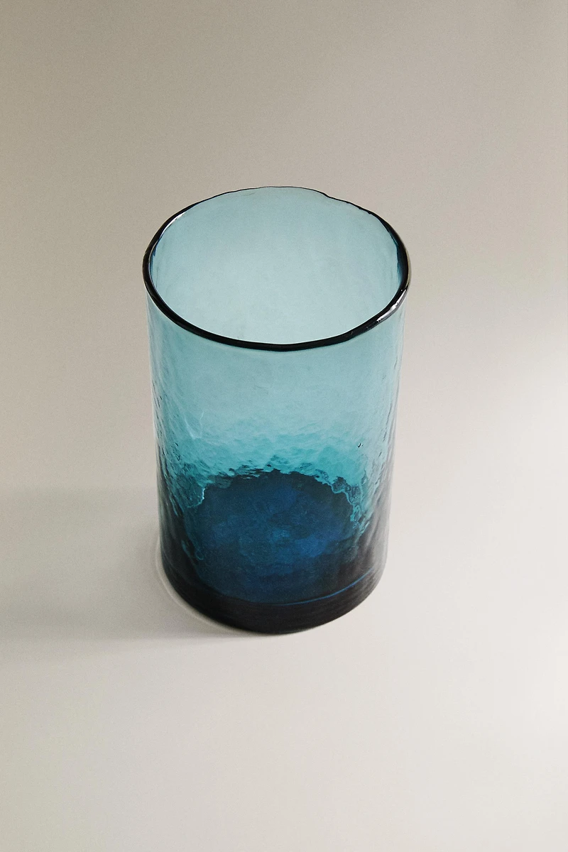 VERRE À EAU EN VERRE TEXTURÉ