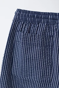 STRIPED SEERSUCKER PANTS